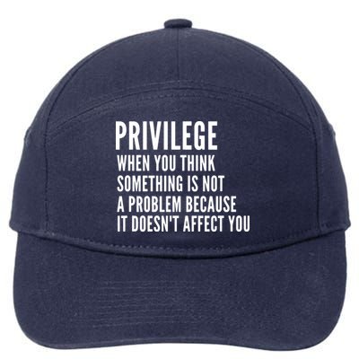 Privilege Explained Civil Rights & Black History Month 7-Panel Snapback Hat