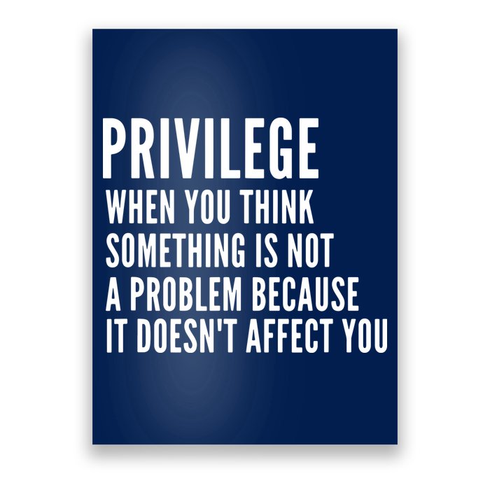 Privilege Explained Civil Rights & Black History Month Poster