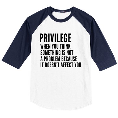 Privilege Explained Civil Rights & Black History Month Baseball Sleeve Shirt