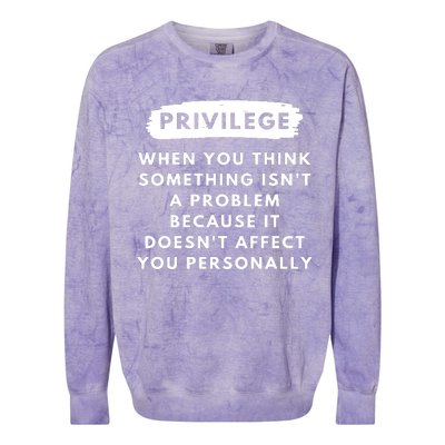 Privilege Explained Civil Rights & Black History Month Colorblast Crewneck Sweatshirt