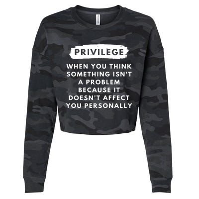 Privilege Explained Civil Rights & Black History Month Cropped Pullover Crew