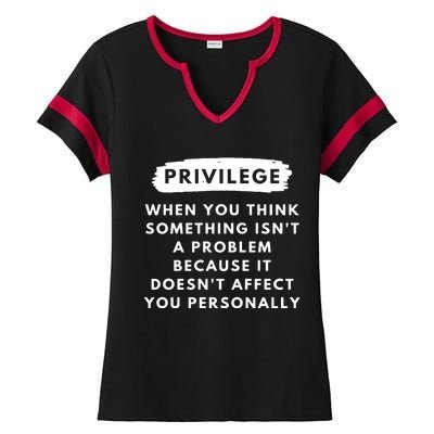 Privilege Explained Civil Rights & Black History Month Ladies Halftime Notch Neck Tee