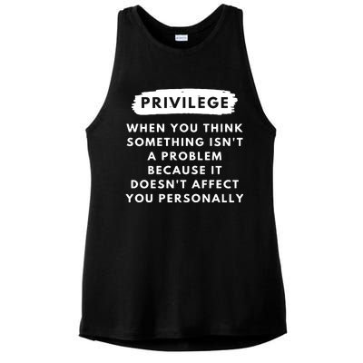 Privilege Explained Civil Rights & Black History Month Ladies PosiCharge Tri-Blend Wicking Tank