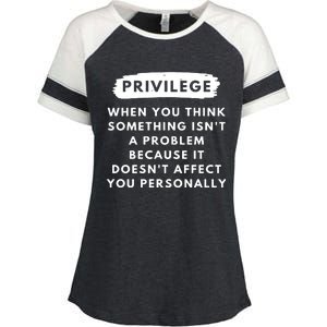 Privilege Explained Civil Rights & Black History Month Enza Ladies Jersey Colorblock Tee