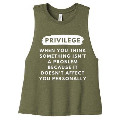 Privilege Explained Civil Rights & Black History Month Women's Racerback Cropped Tank