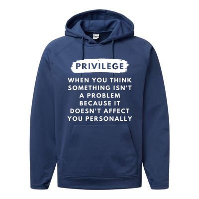 Privilege Explained Civil Rights & Black History Month Performance Fleece Hoodie