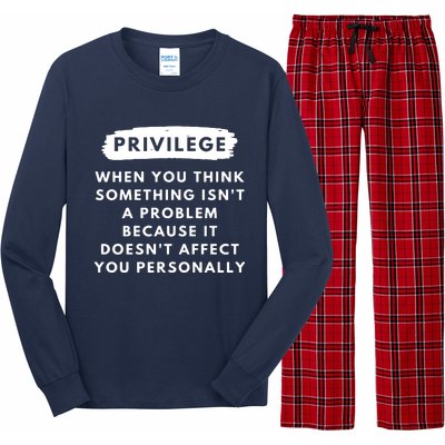 Privilege Explained Civil Rights & Black History Month Long Sleeve Pajama Set