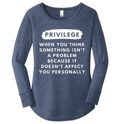 Privilege Explained Civil Rights & Black History Month Women's Perfect Tri Tunic Long Sleeve Shirt