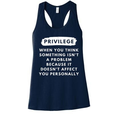 Privilege Explained Civil Rights & Black History Month Women's Racerback Tank