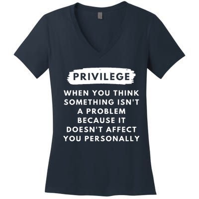 Privilege Explained Civil Rights & Black History Month Women's V-Neck T-Shirt