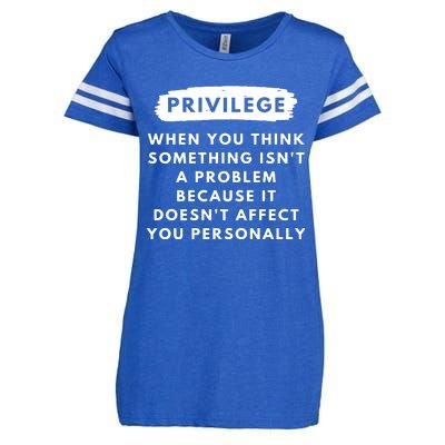 Privilege Explained Civil Rights & Black History Month Enza Ladies Jersey Football T-Shirt