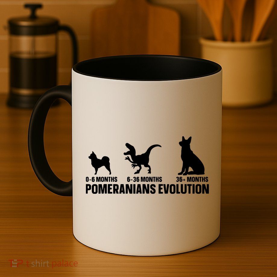 Pomeranians Evolution Design For A Pomeranian Owner Mug