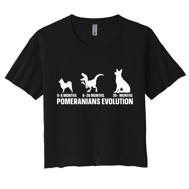 Pomeranians Evolution Design For A Pomeranian Owner Crop Top