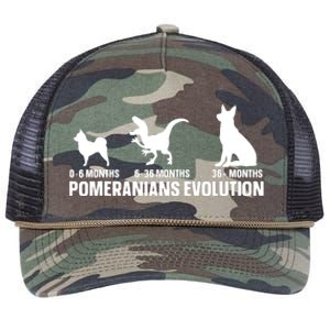 Pomeranians Evolution Design For A Pomeranian Owner Retro Rope Trucker Hat Cap