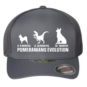 Pomeranians Evolution Design For A Pomeranian Owner Flexfit Unipanel Trucker Cap