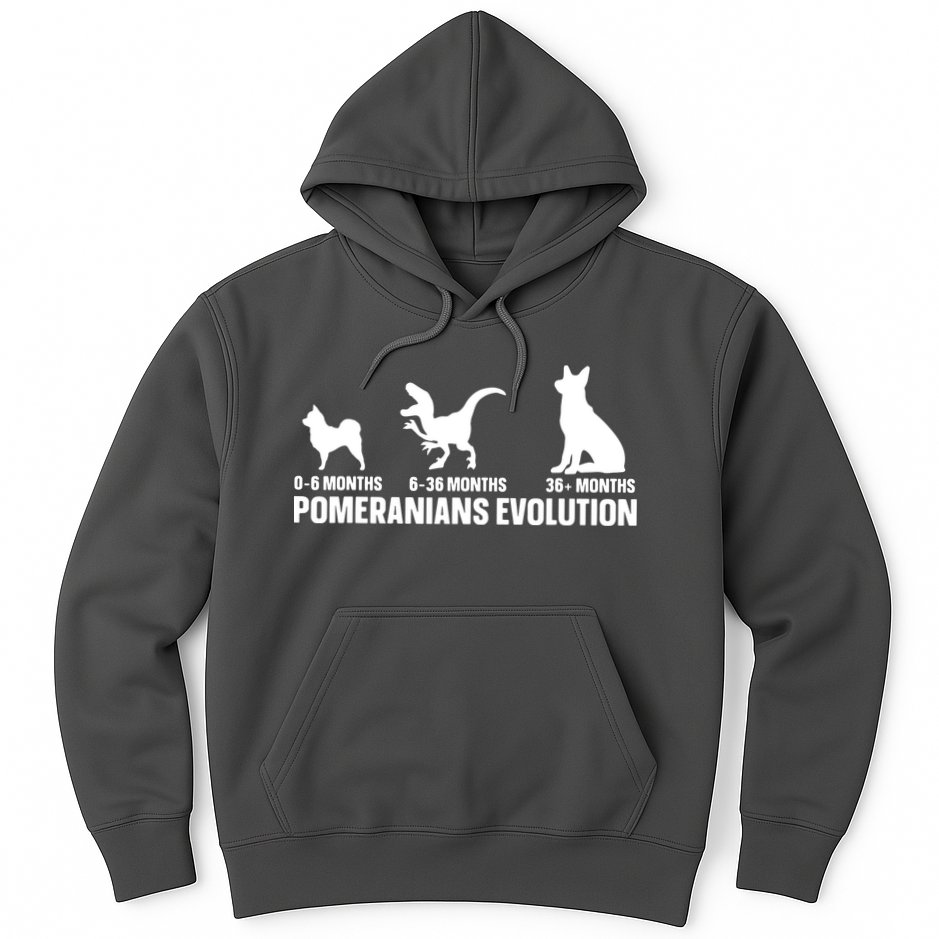 Pomeranians Evolution Design For A Pomeranian Owner Hoodie