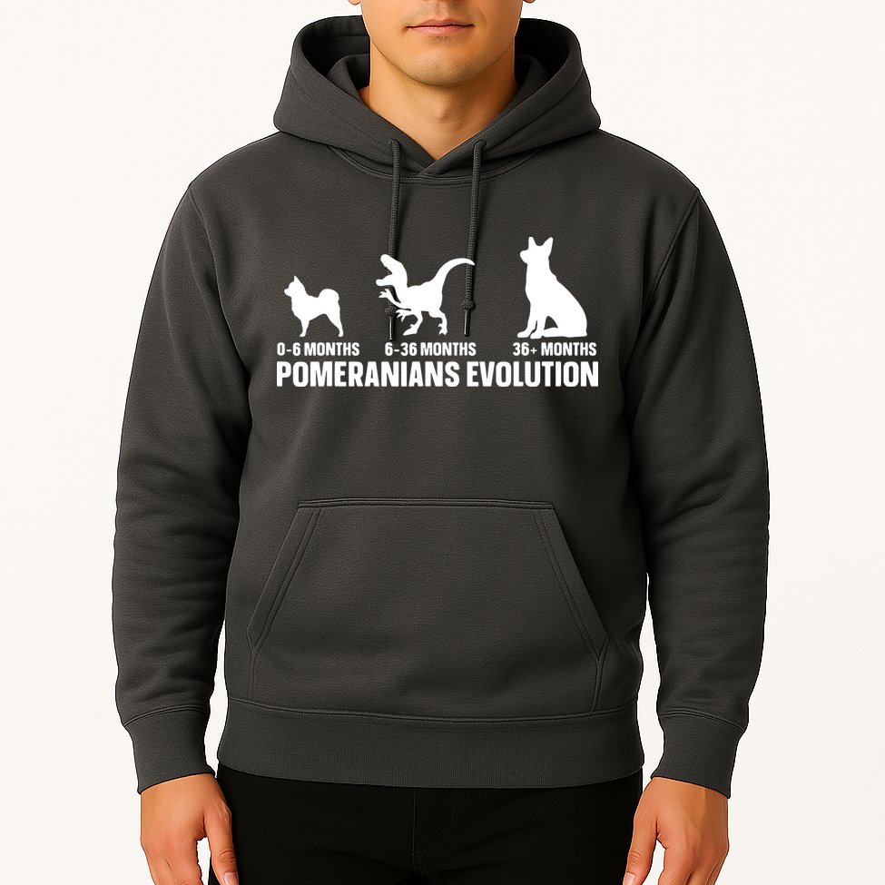 Pomeranians Evolution Design For A Pomeranian Owner Hoodie
