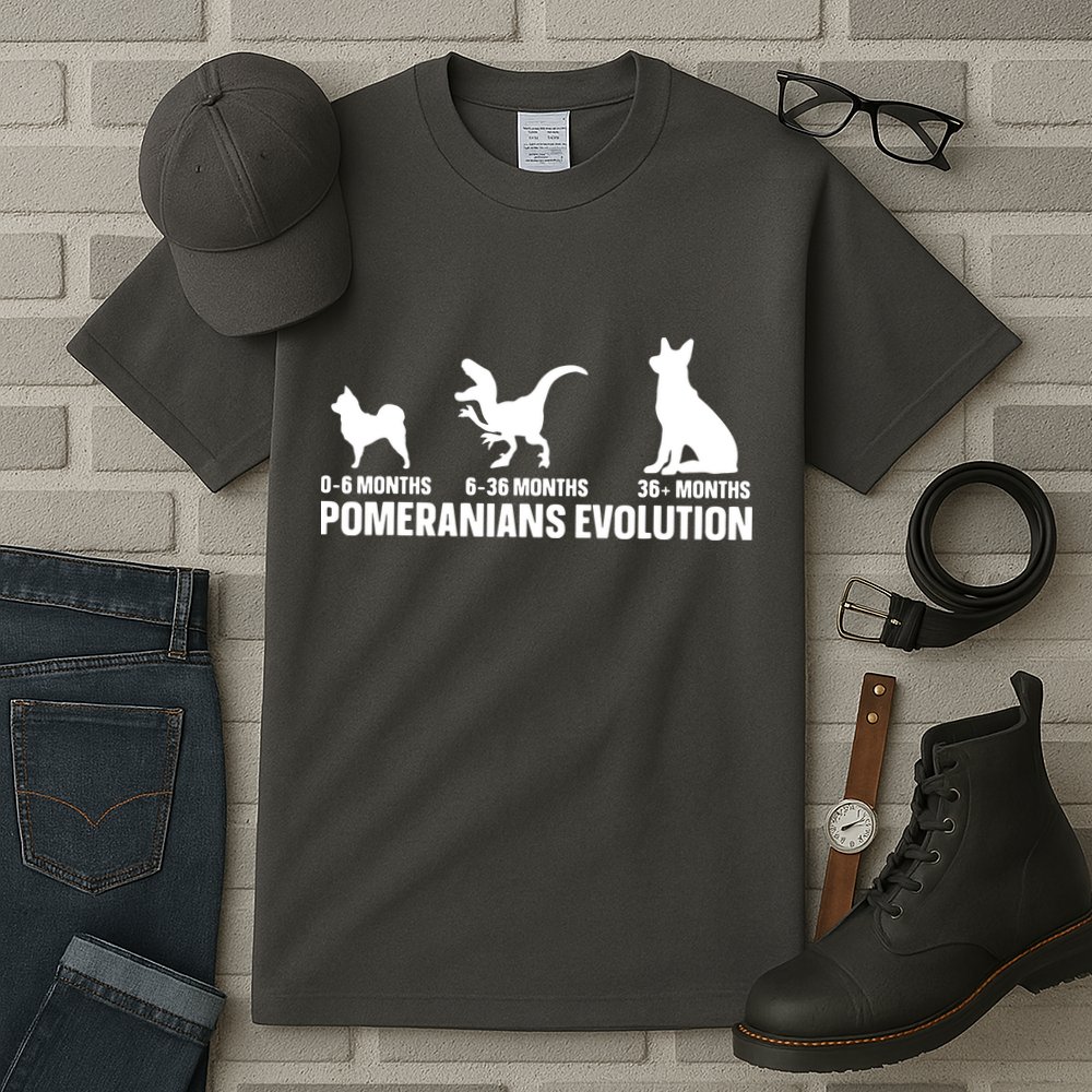 Pomeranians Evolution Design For A Pomeranian Owner Tall T-Shirt