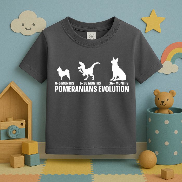 Pomeranians Evolution Design For A Pomeranian Owner Toddler T-Shirt
