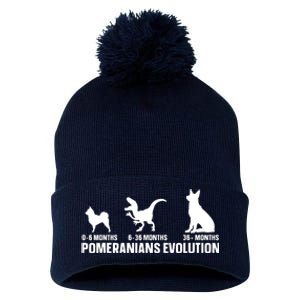 Pomeranians Evolution Design For A Pomeranian Owner Pom Pom 12in Knit Beanie