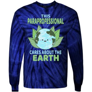 Paraprofessional Earth Day School Classroom Tie-Dye Long Sleeve Shirt