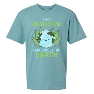 Paraprofessional Earth Day School Classroom Sueded Cloud Jersey T-Shirt