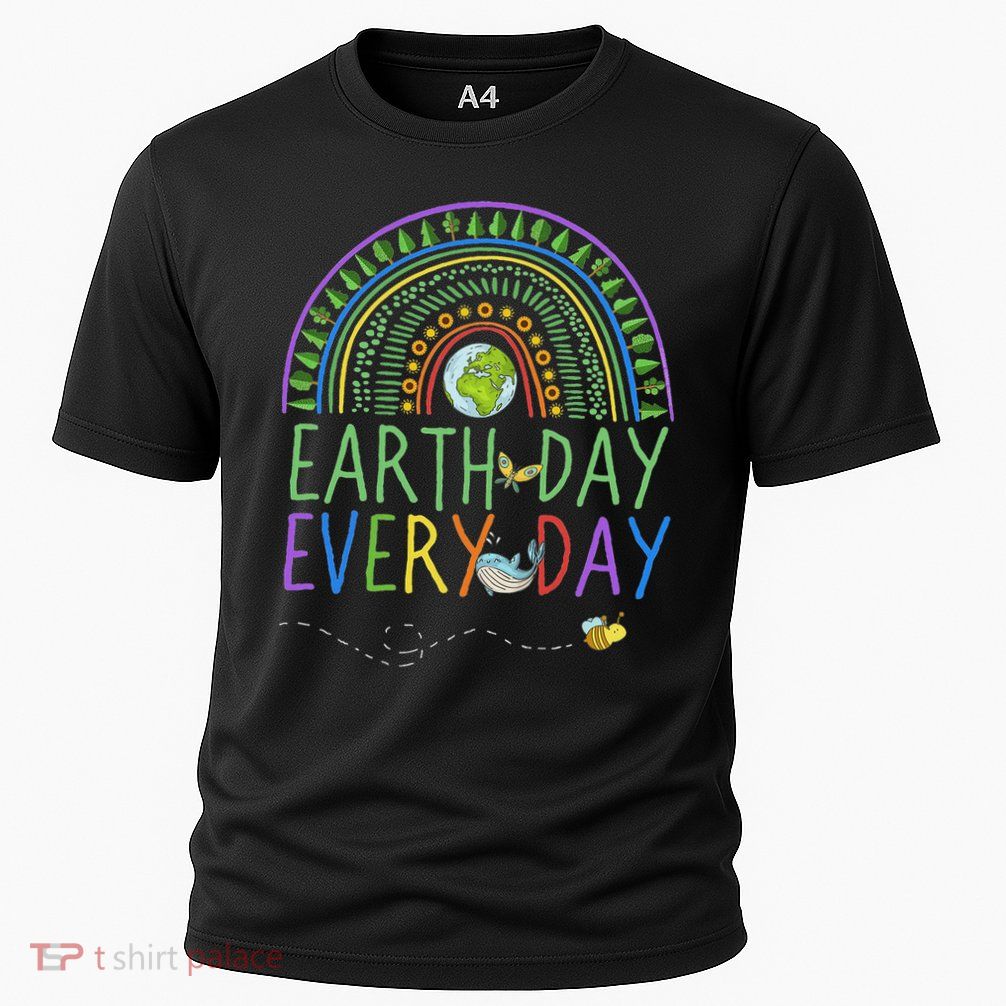 Pretty Earth Day Every Day Rainbow With Trees Earth Day Performance Shirt