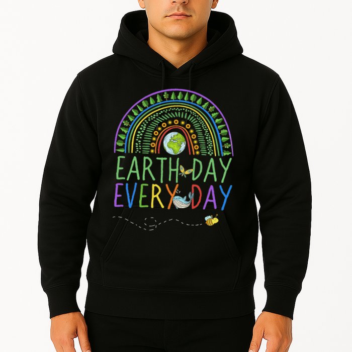 Pretty Earth Day Every Day Rainbow With Trees Earth Day Hoodie
