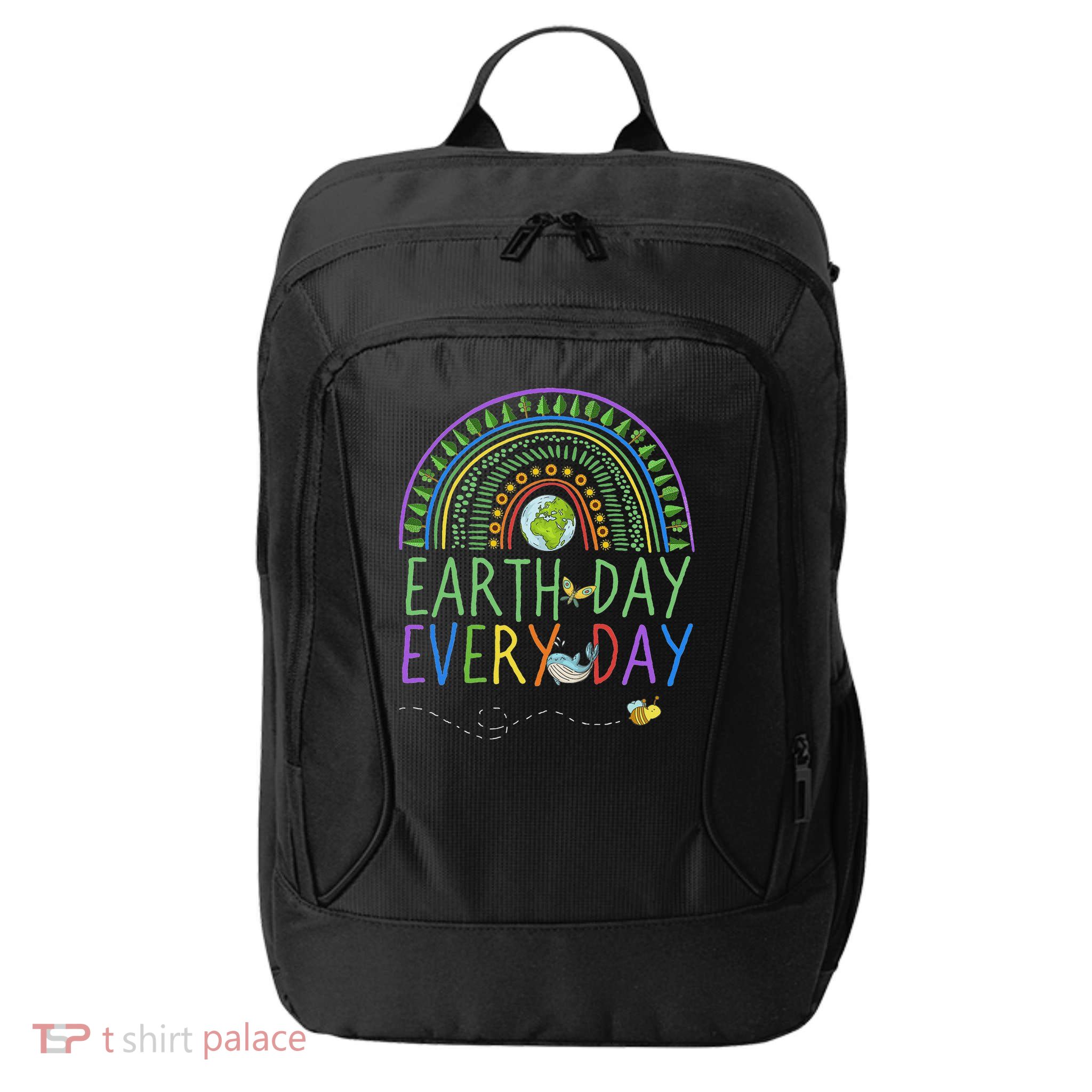 Pretty Earth Day Every Day Rainbow With Trees Earth Day City Backpack