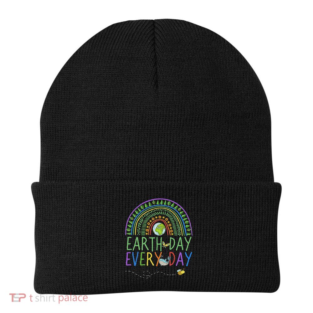 Pretty Earth Day Every Day Rainbow With Trees Earth Day Beanie