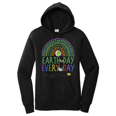 Pretty Earth Day Every Day Rainbow With Trees Earth Day Women's Pullover Hoodie