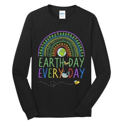 Pretty Earth Day Every Day Rainbow With Trees Earth Day Tall Long Sleeve T-Shirt