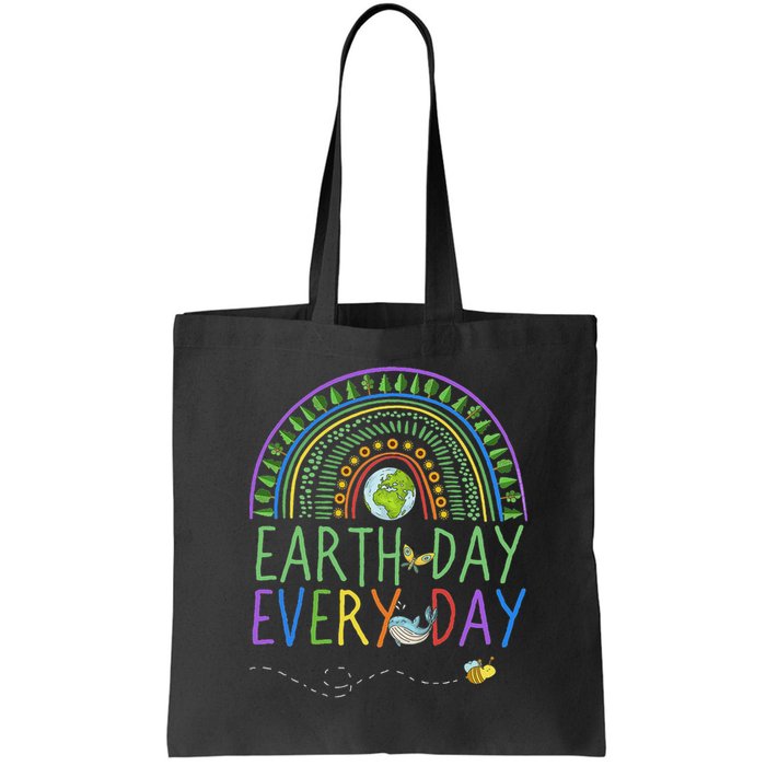 Pretty Earth Day Every Day Rainbow With Trees Earth Day Bag