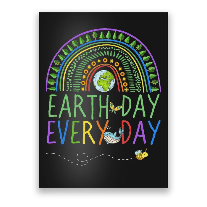 Pretty Earth Day Every Day Rainbow With Trees Earth Day Poster