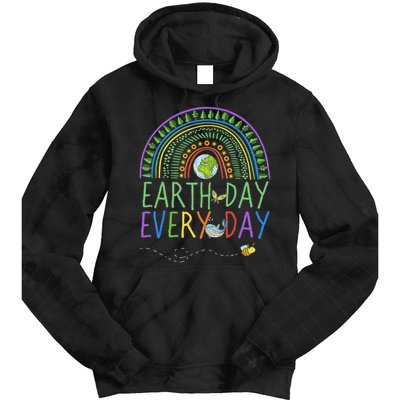 Pretty Earth Day Every Day Rainbow With Trees Earth Day Tie Dye Hoodie