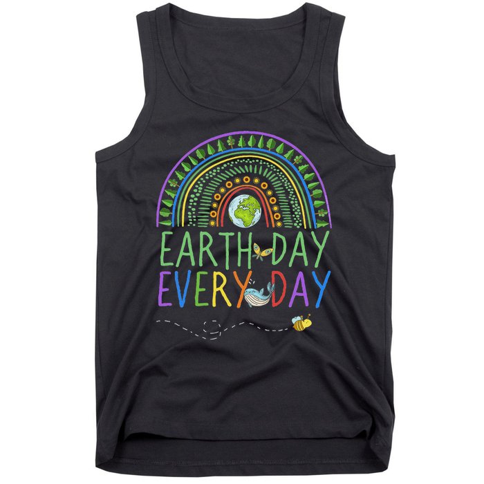 Pretty Earth Day Every Day Rainbow With Trees Earth Day Tank Top