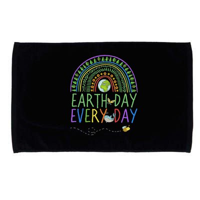 Pretty Earth Day Every Day Rainbow With Trees Earth Day Microfiber Hand Towel