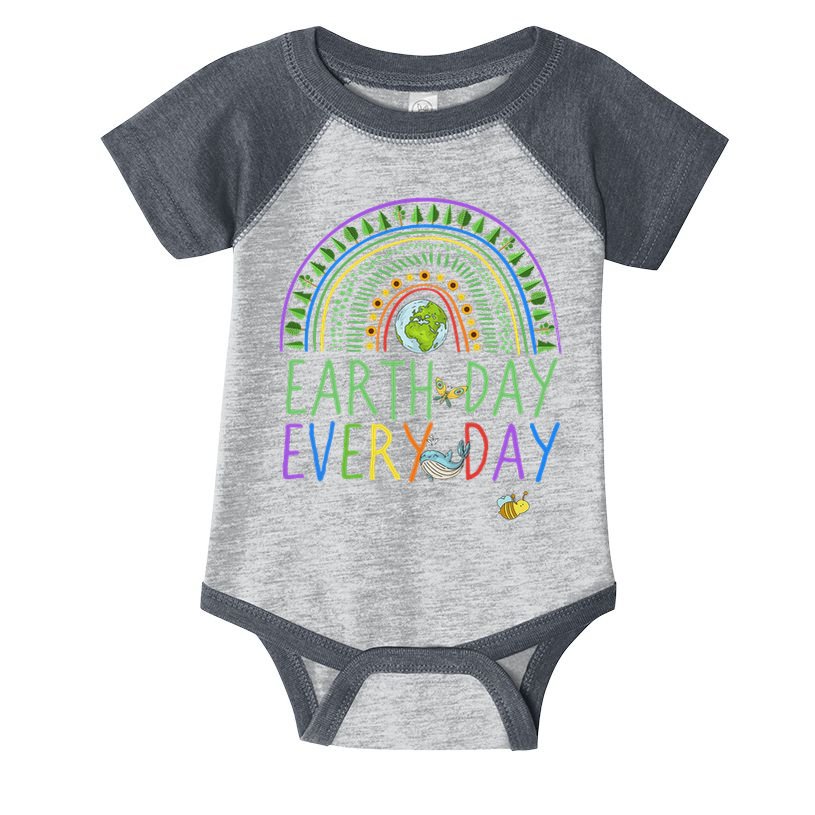 Pretty Earth Day Every Day Rainbow With Trees Earth Day Infant Baby Jersey Bodysuit