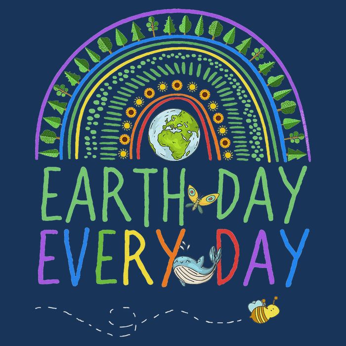 Pretty Earth Day Every Day Rainbow With Trees Earth Day Infant Baby Jersey Bodysuit
