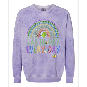 Pretty Earth Day Every Day Rainbow With Trees Earth Day Colorblast Crewneck Sweatshirt