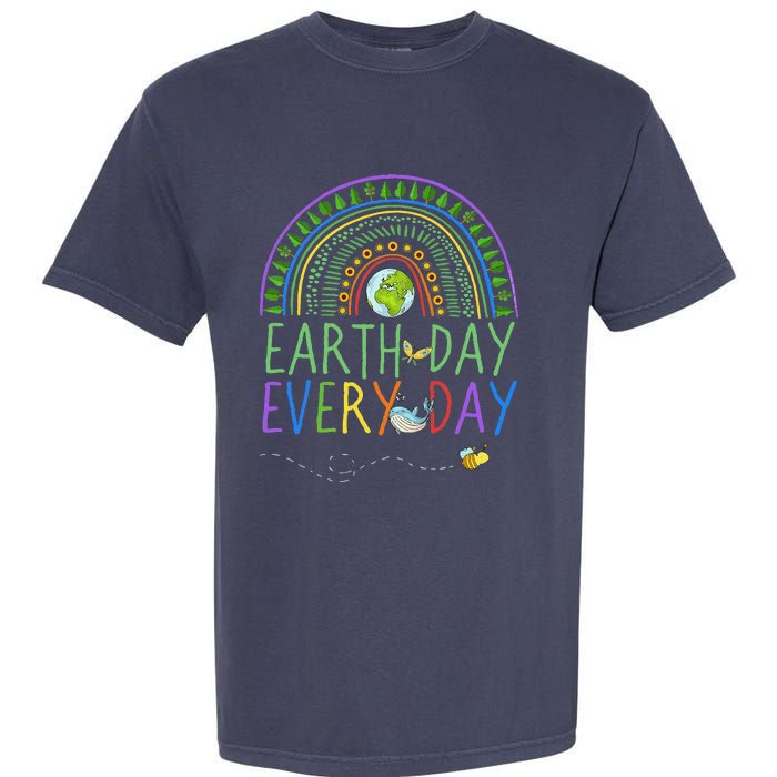 Pretty Earth Day Every Day Rainbow With Trees Earth Day Garment-Dyed Heavyweight T-Shirt