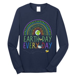 Pretty Earth Day Every Day Rainbow With Trees Earth Day Long Sleeve Shirt