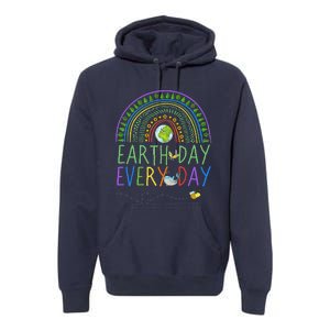 Pretty Earth Day Every Day Rainbow With Trees Earth Day Premium Hoodie