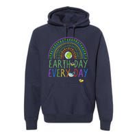 Pretty Earth Day Every Day Rainbow With Trees Earth Day Premium Hoodie