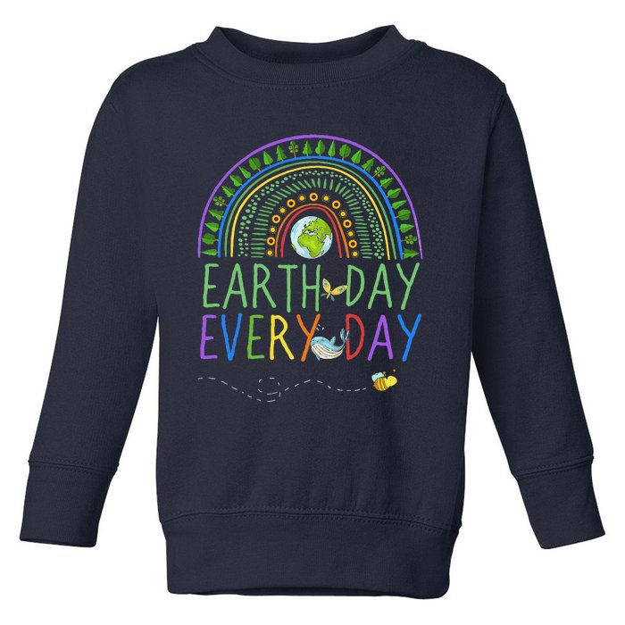 Pretty Earth Day Every Day Rainbow With Trees Earth Day Toddler Sweatshirt