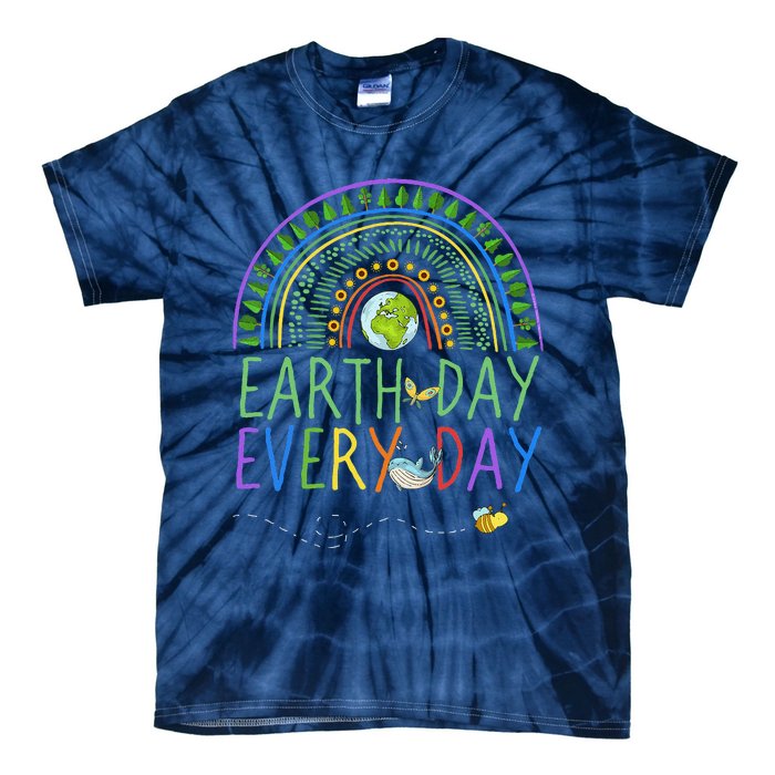 Pretty Earth Day Every Day Rainbow With Trees Earth Day Tie-Dye T-Shirt