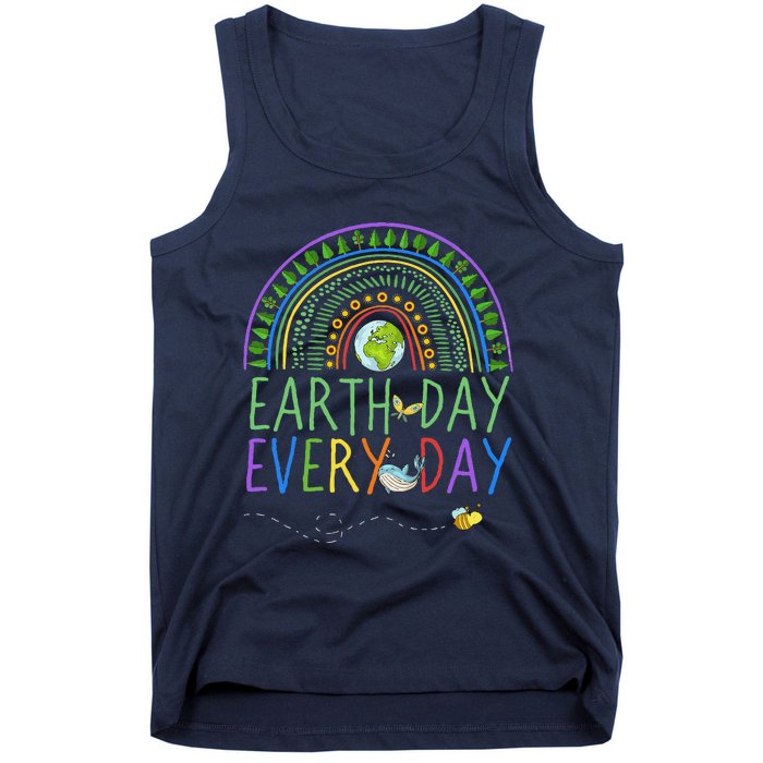 Pretty Earth Day Every Day Rainbow With Trees Earth Day Tank Top