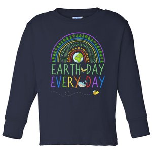 Pretty Earth Day Every Day Rainbow With Trees Earth Day Toddler Long Sleeve Shirt