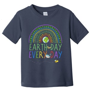 Pretty Earth Day Every Day Rainbow With Trees Earth Day Toddler T-Shirt