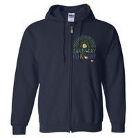 Pretty Earth Day Every Day Rainbow With Trees Earth Day Full Zip Hoodie